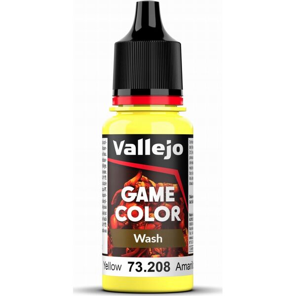 Vallejo Vallejo: 73.208 - Game Color - Wash - Yellow (18 ml)