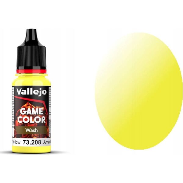 Vallejo Vallejo: 73.208 - Game Color - Wash - Yellow (18 ml)