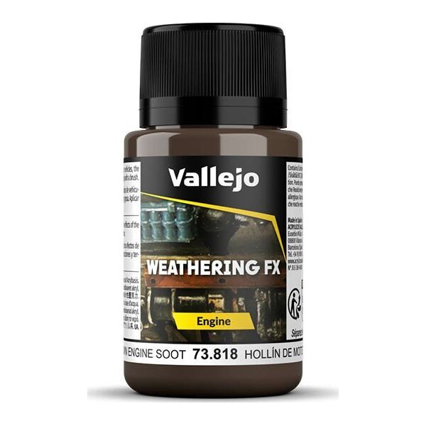 Vallejo Vallejo: 73.818 - Weathering FX - Engine - Brown Engine Soot (40 ml)