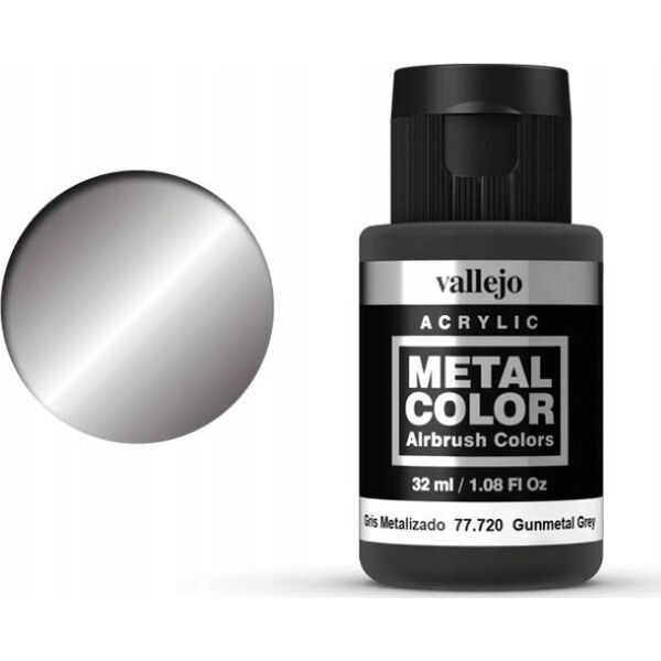 Vallejo Vallejo: 77.720 - Metal Color - Gunmetal (32 ml)