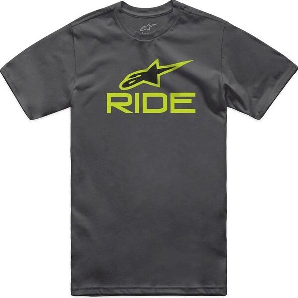 Alpinestars T-shirt ALPINESTARS RIDE 4.0 CSF TEE, Charcoal/Lime/Black Rozmiar: XXL