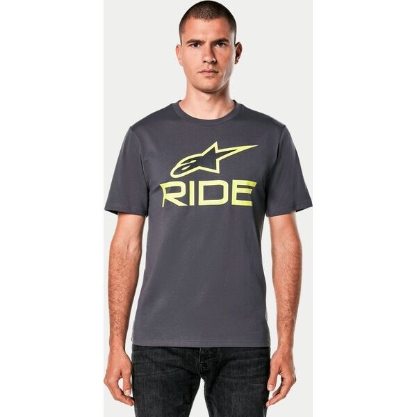 Alpinestars T-shirt ALPINESTARS RIDE 4.0 CSF TEE, Charcoal/Lime/Black Rozmiar: M