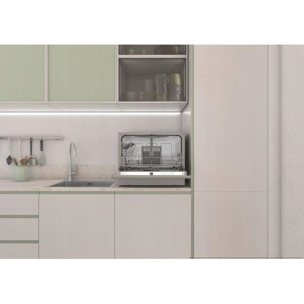 Zmywarka Candy Candy | Indaplovė | 6E51LS | Table | Plotis 55 cm | Number of place settings 6 | Number of programs 8 | Energy efficiency class E | Sidabrinis