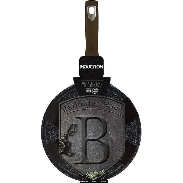 Patelnia Berlinger Haus PATELNIA NALEŚNIKOWA Z POWŁOKĄ GRANITOWĄ 28CM DO NALEŚNIKÓW BERLINGER HAUS SHINY BLACK BH-7132