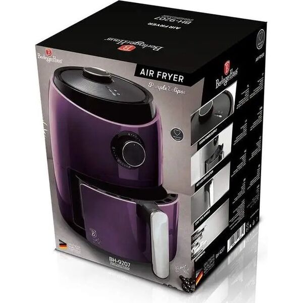 Frytkownica beztłuszczowa Berlinger Haus FRYTOWNICA BEZTŁUSZCZOWA MINI 1.6L 1000W BERLINGER HAUS PURPLE ECLIPSE BH-9207