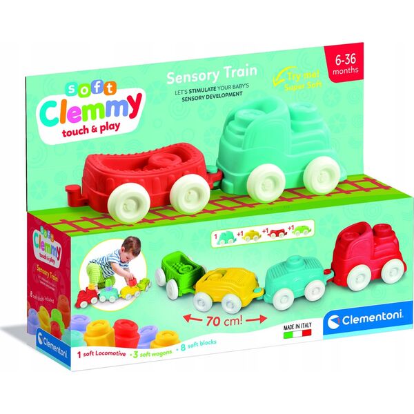 Clementoni Klocki Clemmy Pociąg sensoryczny