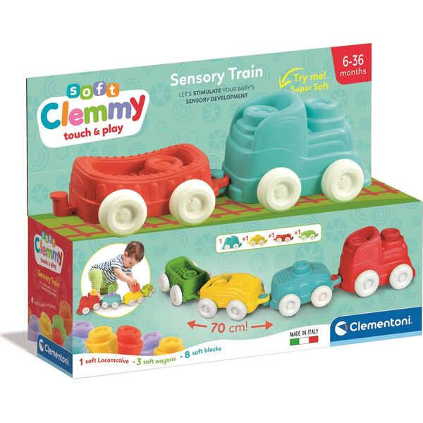 Clementoni Klocki Clemmy Pociąg sensoryczny