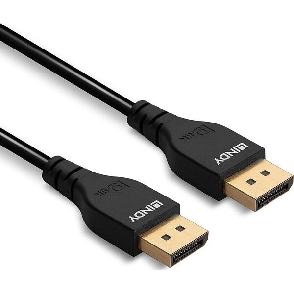 Kabel Lindy Cable Lindy Slim DisplayPort 1.4 Cable Lindy 2m