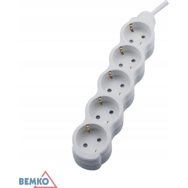 Bemko EXTENSION CORD 5 VIETU 5M WH B06-NB5GS5M