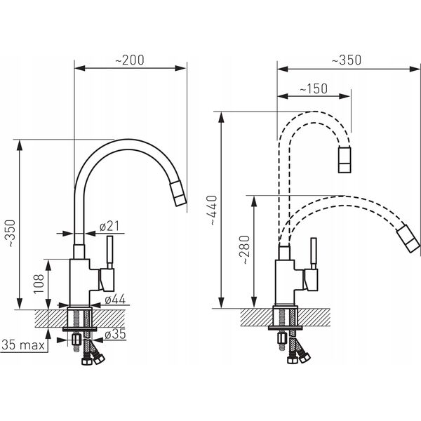Bateria kuchenna Sourcing KITCHEN MIXER ZORBA BZR4P. BEIGE