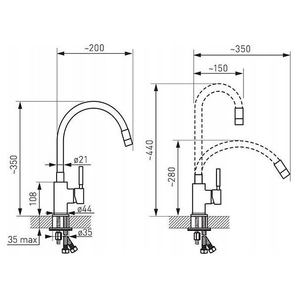 Bateria kuchenna Sourcing KITCHEN MIXER ZORBA BZR4P. BEIGE