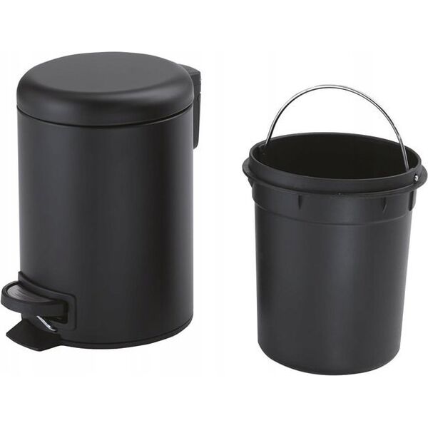 Kosz na pranie Sapho PEDAL BIN 5L POTTY BLACK