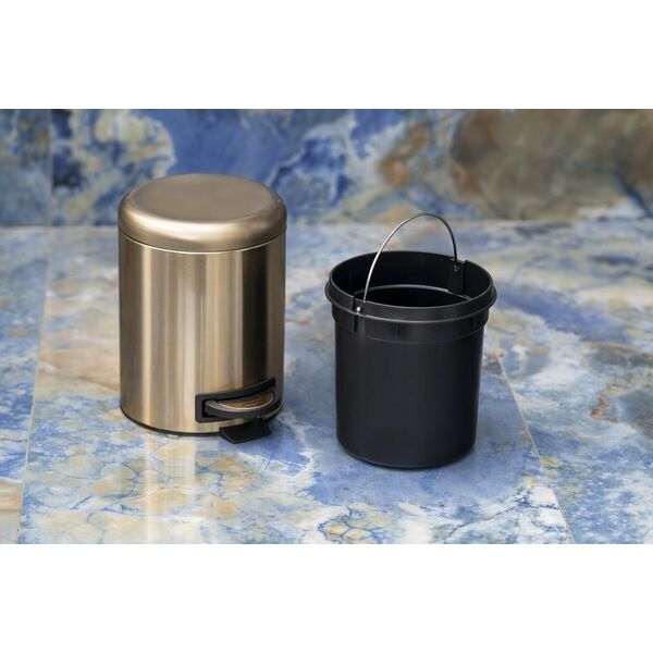 Kosz na pranie Sourcing POTTY PEDAL BIN 3 LT MATT GOLD