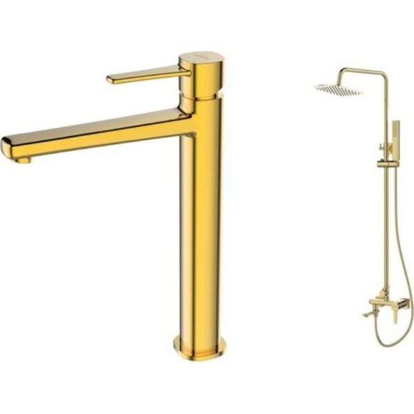 Zestaw prysznicowy Sourcing SHOWER COLUMN GLAMOUR WITH MIXER.  GOLD