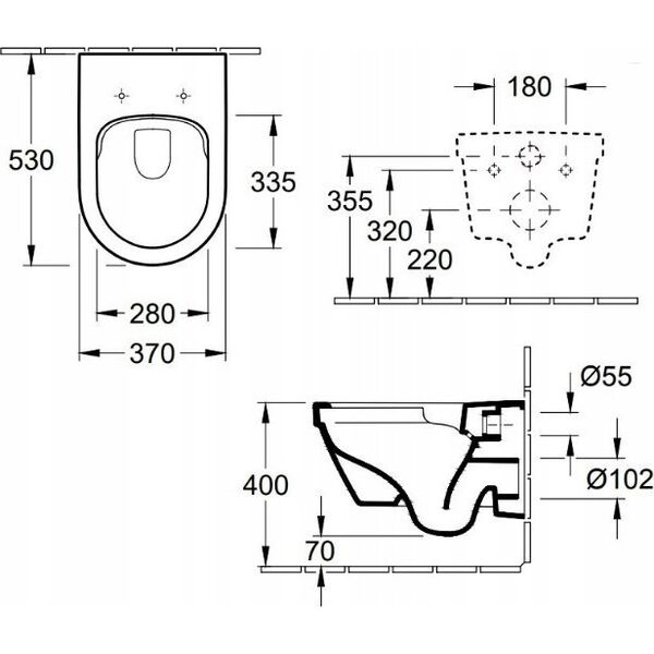 Miska WC Sourcing ARCHITECTURA WWC COMBI PACK 4694HR01