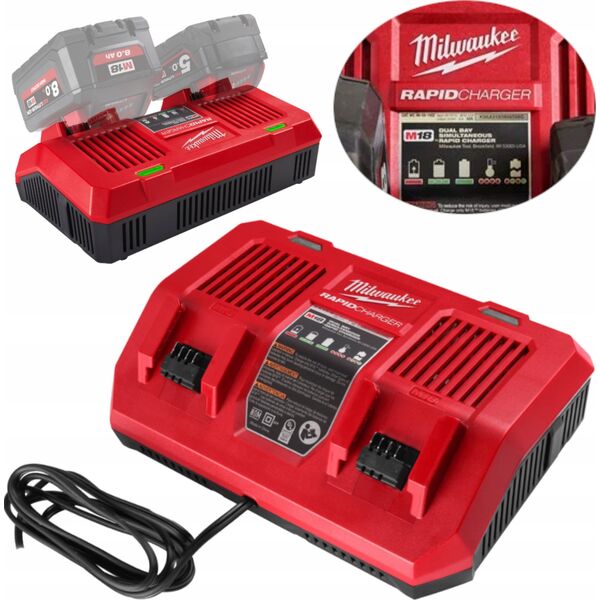 Milwaukee Battery fast charger M18 DFC (station 2 battery)