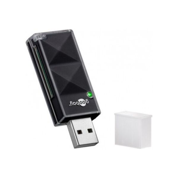 Czytnik Goobay Czytnik kart USB 2.0 - Wersja kolorystyczna Czarny