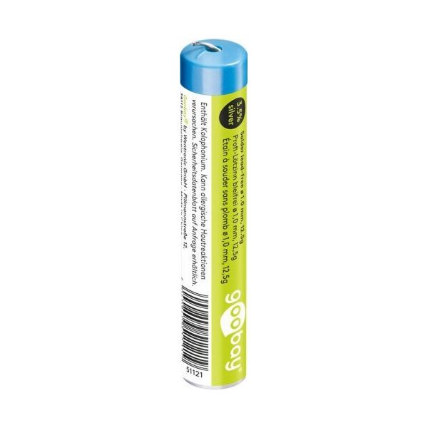 Goobay Cyna lutownicza bezołowiowa,  1,0 mm, rolka 12,5 g