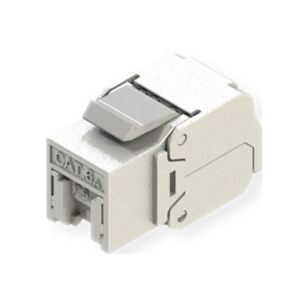 Roline ROLINE Cat.6A (Class EA) Keystone, RJ45, ekranowany, beznarzędziowy, srebrny