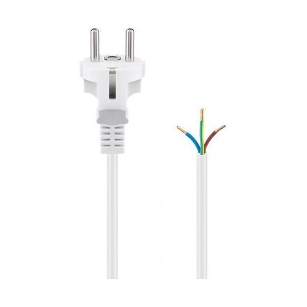 Kabel zasilający Goobay Kabel ochronny stykowy do montażu, 1,5 m, biały - Długość kabla 1.5 m
