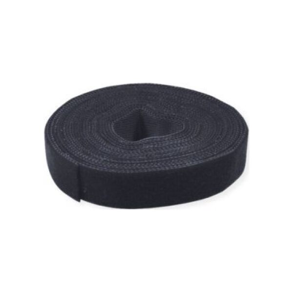Value VALUE rzep na rolce, 10 mm, czarny, 25 m