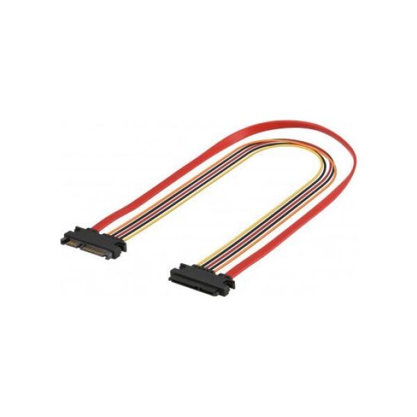 Kabel zasilający Goobay Przedłużacz kabla zasilającego/kabla danych SATA do komputera - Długość kabla 0.3 m