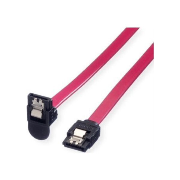 Kabel zasilający Roline Kabel ROLINE Int. SATA 6.0 Gbit/s HDD z zatrzaskiem, kątowy, 1 m