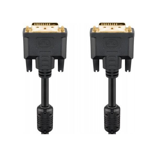 Kabel Goobay Kabel DVI-D Full HD Dual Link, pozłacany - Długość kabla 1.8 m