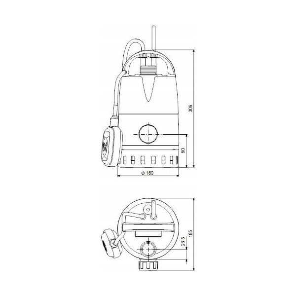 Grundfos Pompa Unilift CC 7 A1 1x230V z płyawkiem kabel 10m