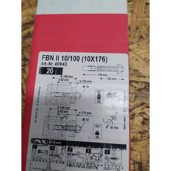 Sourcing Anchor bolt FBN II 10/100 10x175 mm