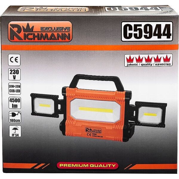Corona Construction lamp "RICHMANN" 30W + 20W