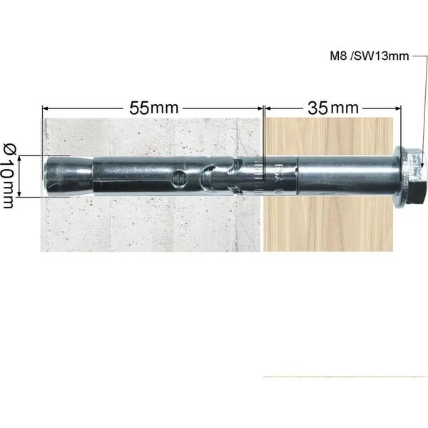 Sourcing Anchor with screw FSA S 10/35 10x90 mm