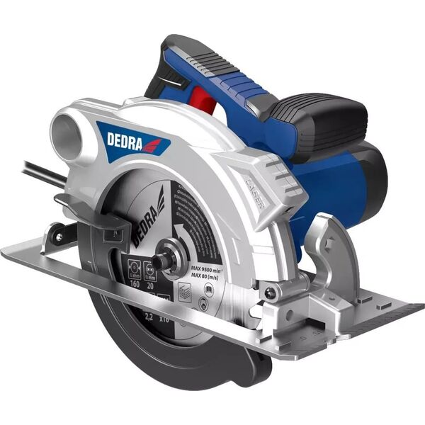 Pilarka tarczowa Dedra Pilarka ręczna 1500W 185mm laser
