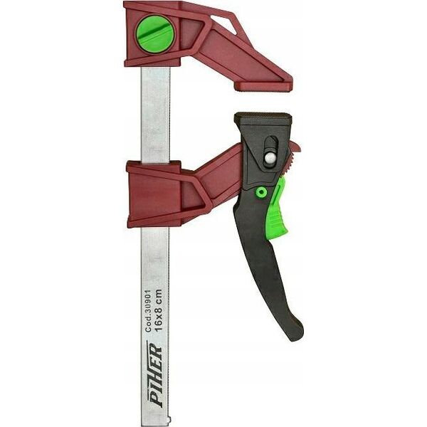 PIHER Greitos fiksacijos spaustuvas PAL plastikinis, 30cm*8, max 120kg PIHER