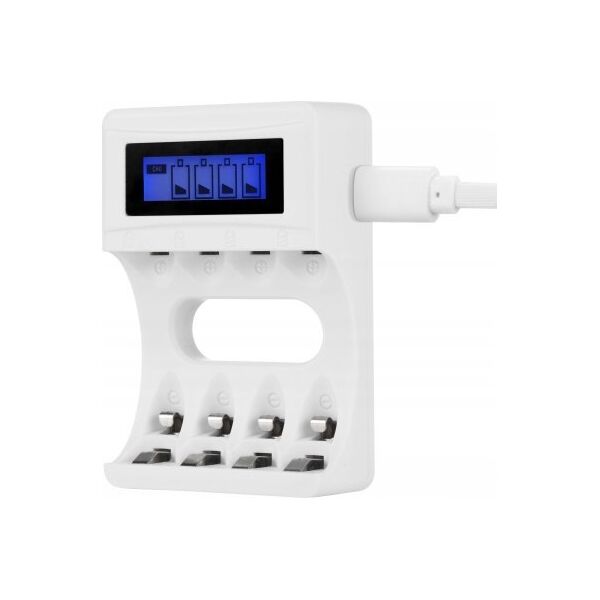 Ładowarka Deltaco USB Battery charger for 4xAA/AAA Ni-MH/N