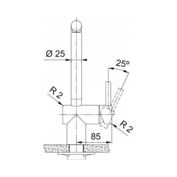 Bateria kuchenna Franke Faucet for washing machine Franke Atlas 115.0521.435 stainless steel