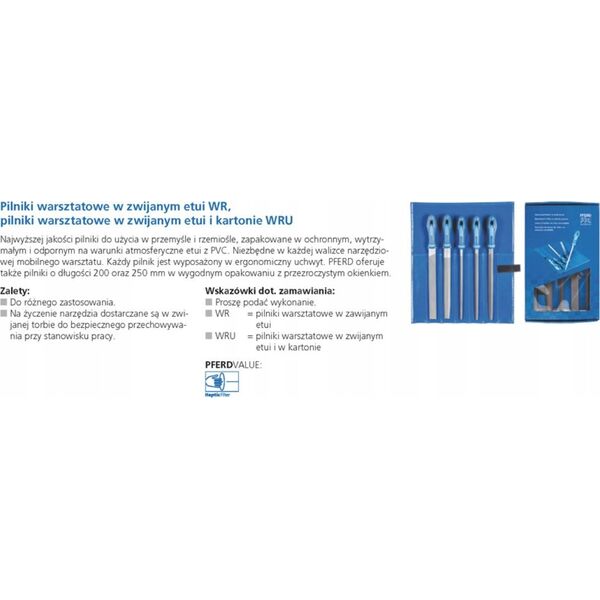Sourcing File set (5 pcs.) H2 200mm PFERD 532 WRU