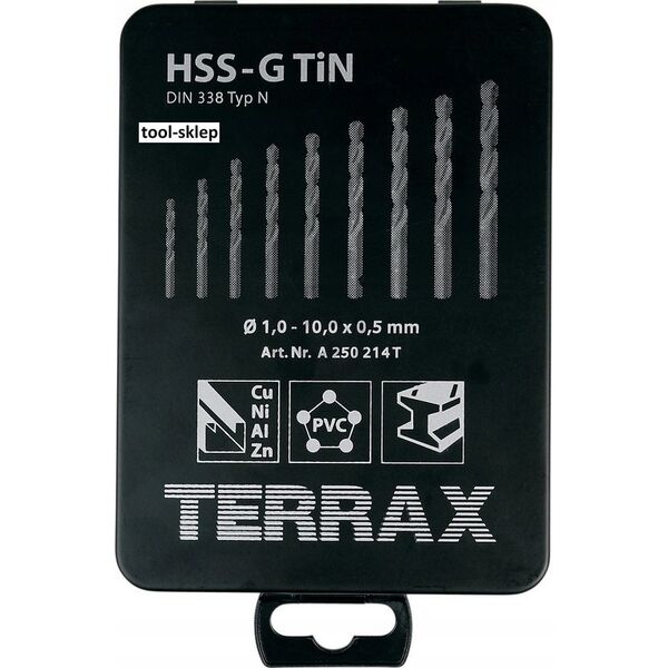 Wiertło Sourcing 19-piece drill set RUKO Terrax HSS-G TiN