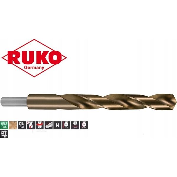 Wiertło Sourcing Spiral drill RUKO HSS-G Co with hollow shank O 14.0 mm