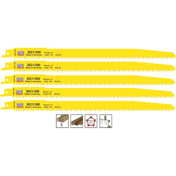 Wilpu Saw blades WILPU 3021, 5 pcs. 280 mm/300