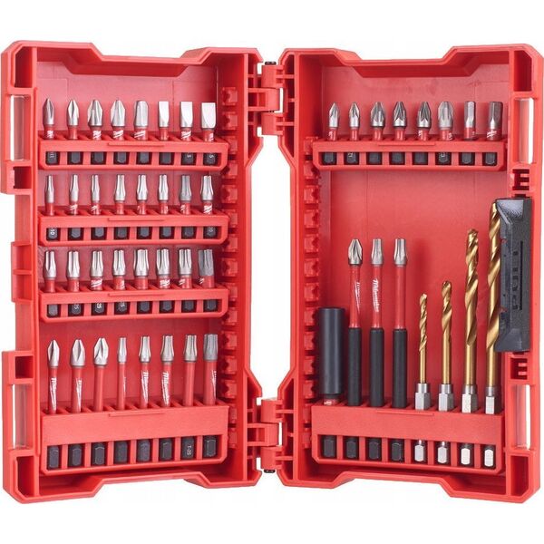 Wiertło Milwaukee MILWAUKEE SET OF DRILLS + TIPS 48 pcs Sh