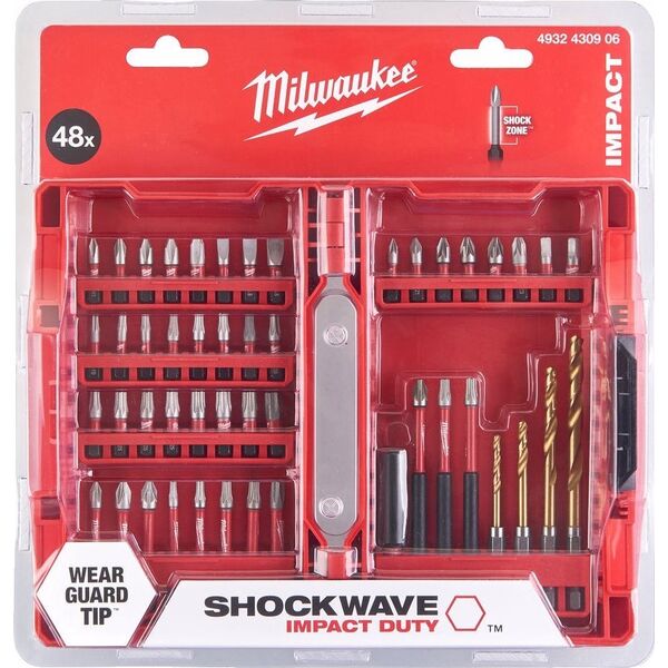 Wiertło Milwaukee MILWAUKEE SET OF DRILLS + TIPS 48 pcs Sh