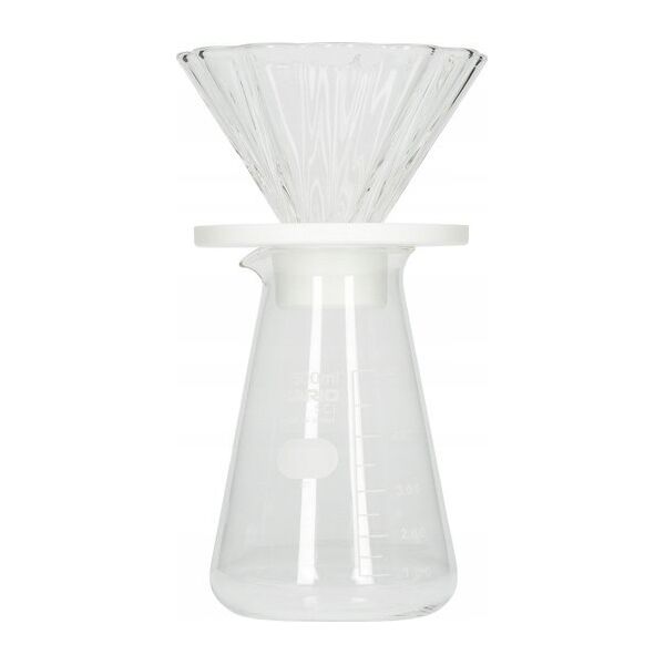 Hario Hario - Cha Cha Drip Bouquet 02 Biały + Serwer + Filtry