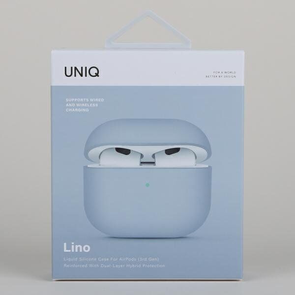 Uniq UNIQ etui Lino AirPods 3 gen Silicone błękitny/arctic blue