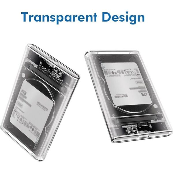 LogiLink LogiLink Festplattengehäuse 2,5'' transparent USB 3.0