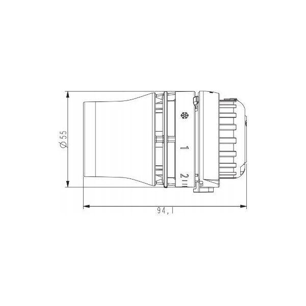 Danfoss Głowica Redia RA click, czujnik wbudowany, "0"