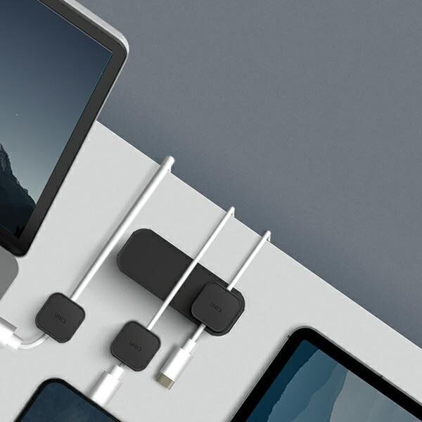 Podstawka Uniq UNIQ Pod Mag magnetyczny organizer do kabli + baza szary/chalk grey