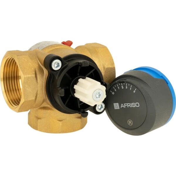 Afriso Zawór mieszający 3-drogowy obrotowy ARV 385 Vario ProClick + ARM 343 ProClick, DN32, Rp1 1/4", Kvs 7,5-19