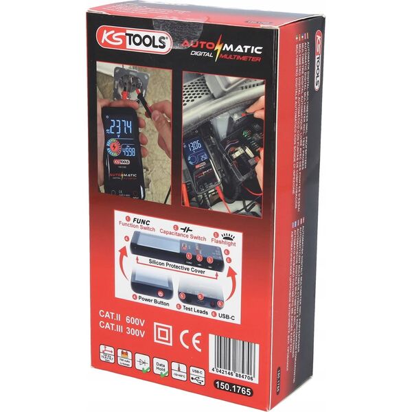 Sourcing Automatic digital multimeter with tips KS TOOLS