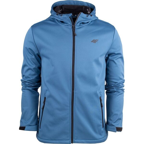 Kurtka męska 4f Kurtka przejściowa softshell z kapturem męska 4F membrana 5000 M156 denim 4FAW23TSOFM156 32S 2XL